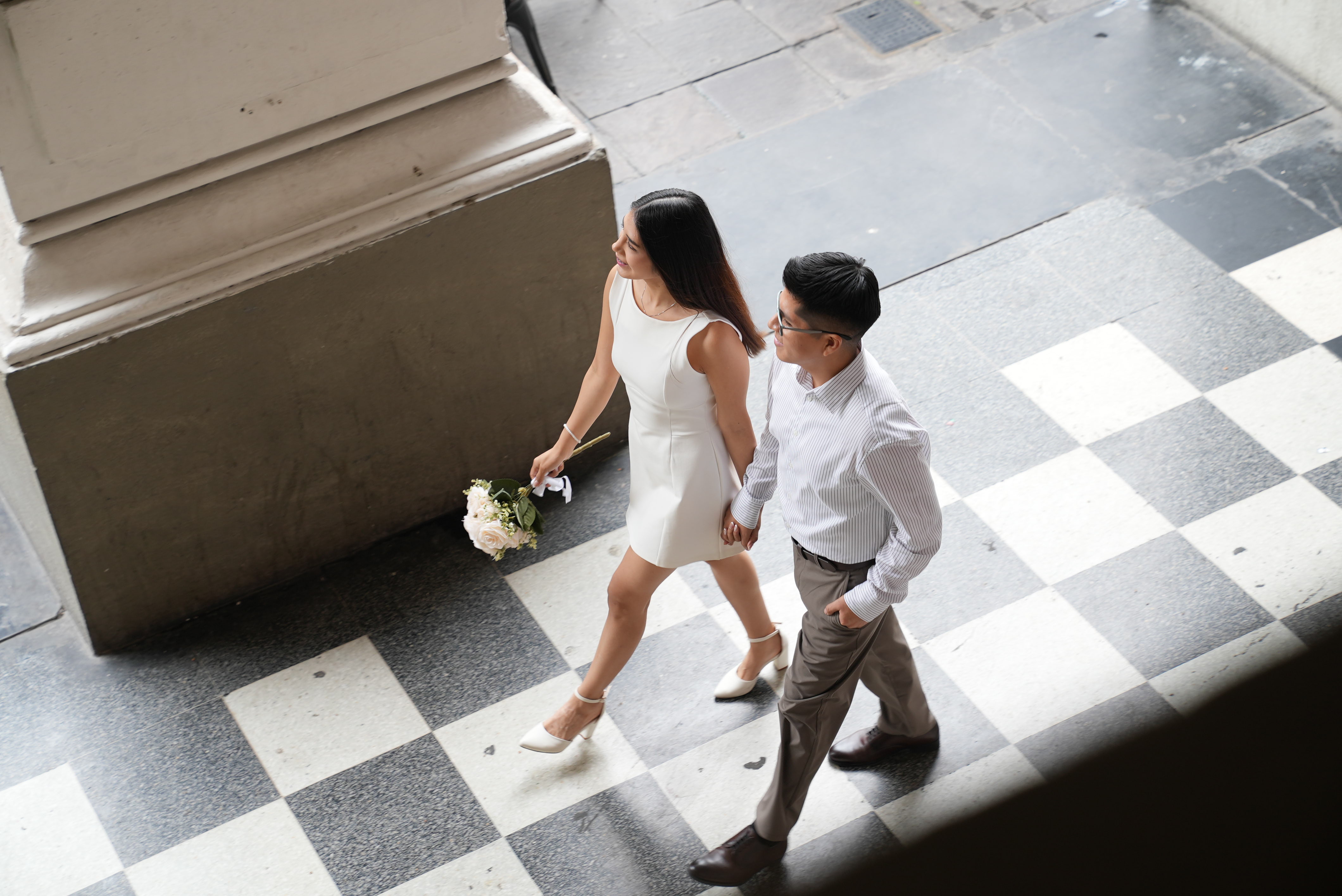 Piso ajedrezado de bodas